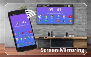 Screen Mirroring With TV : Mobile Screen to Tv Affiche