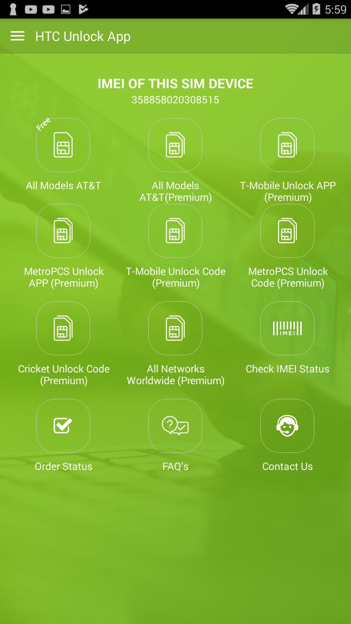 Androidìš© Free Unlock Att Network Code For Htc Sim Imei Apk 다운로ë