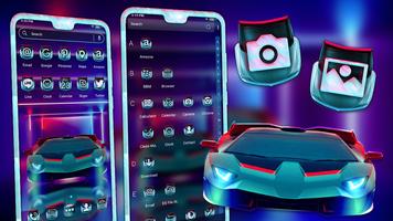 Neon Sports Car Theme screenshot 2