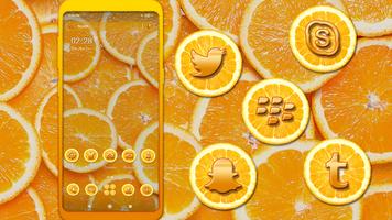 Orange Slice Theme Launcher Affiche