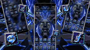 Abstract Blue Face Theme captura de pantalla 3