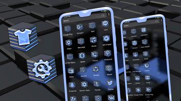 3D Black Cube Theme screenshot 1