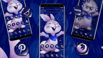 Cute Rainy Rabbit Theme स्क्रीनशॉट 3