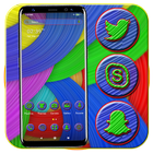 3D Colorful Curve Theme icon