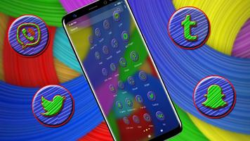 3D Colorful Curve Theme screenshot 1