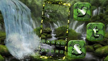 Forest Waterfall Theme Affiche