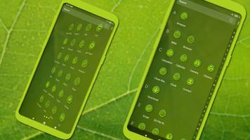 Green Leaf Drop Theme اسکرین شاٹ 1