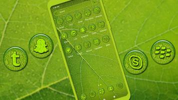Green Leaf Drop Theme اسکرین شاٹ 2