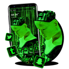 Green Tech Robot Theme آئیکن