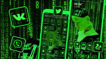 Green Tech Robot Theme 海报