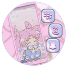 Kawaii Cute Girl Theme icono