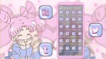 Kawaii Cute Girl Theme captura de pantalla 1