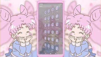 Kawaii Cute Girl Theme captura de pantalla 2