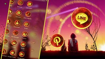 Lonely Girl Theme Launcher captura de pantalla 2