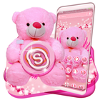 Pink Teddy Bear Theme icône
