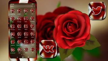 Red Rose Launcher Theme capture d'écran 1