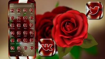 Red Rose Launcher Theme スクリーンショット 1