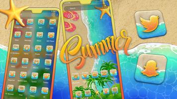 Summer Beach Launcher Theme ポスター