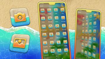 Summer Beach Launcher Theme स्क्रीनशॉट 1