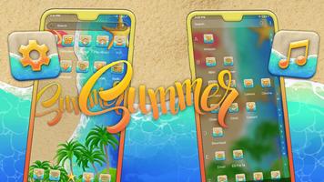 Summer Beach Launcher Theme स्क्रीनशॉट 2