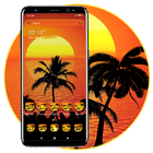 Sunset Palm Tree Theme-icoon