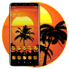 Sunset Palm Tree Theme icon