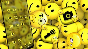 Smiley Emoji 3D Launcher Theme capture d'écran 3