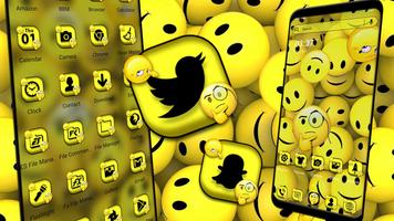 Smiley Emoji 3D Launcher Theme Affiche