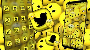 Smiley Emoji 3D Launcher Theme الملصق