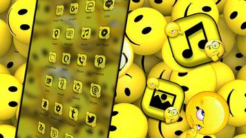 Smiley Emoji 3D Launcher Theme capture d'écran 2