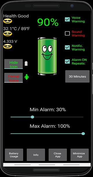 Battery alarm