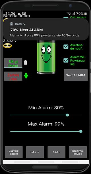 Battery alarm