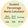Student Marks % Calculator