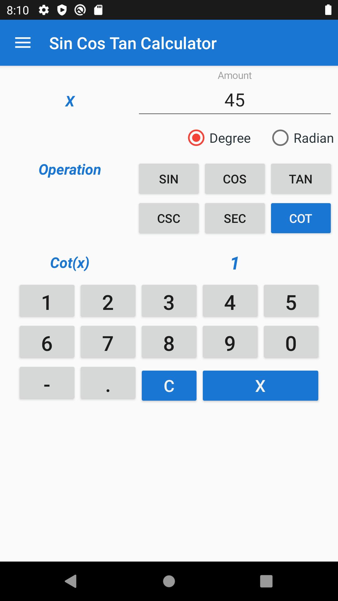Download do APK de Calculadora Sin Cos Tan para Android