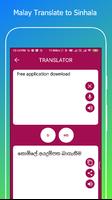 Sinhala To Malay Translator - Free Dictionary ảnh chụp màn hình 1