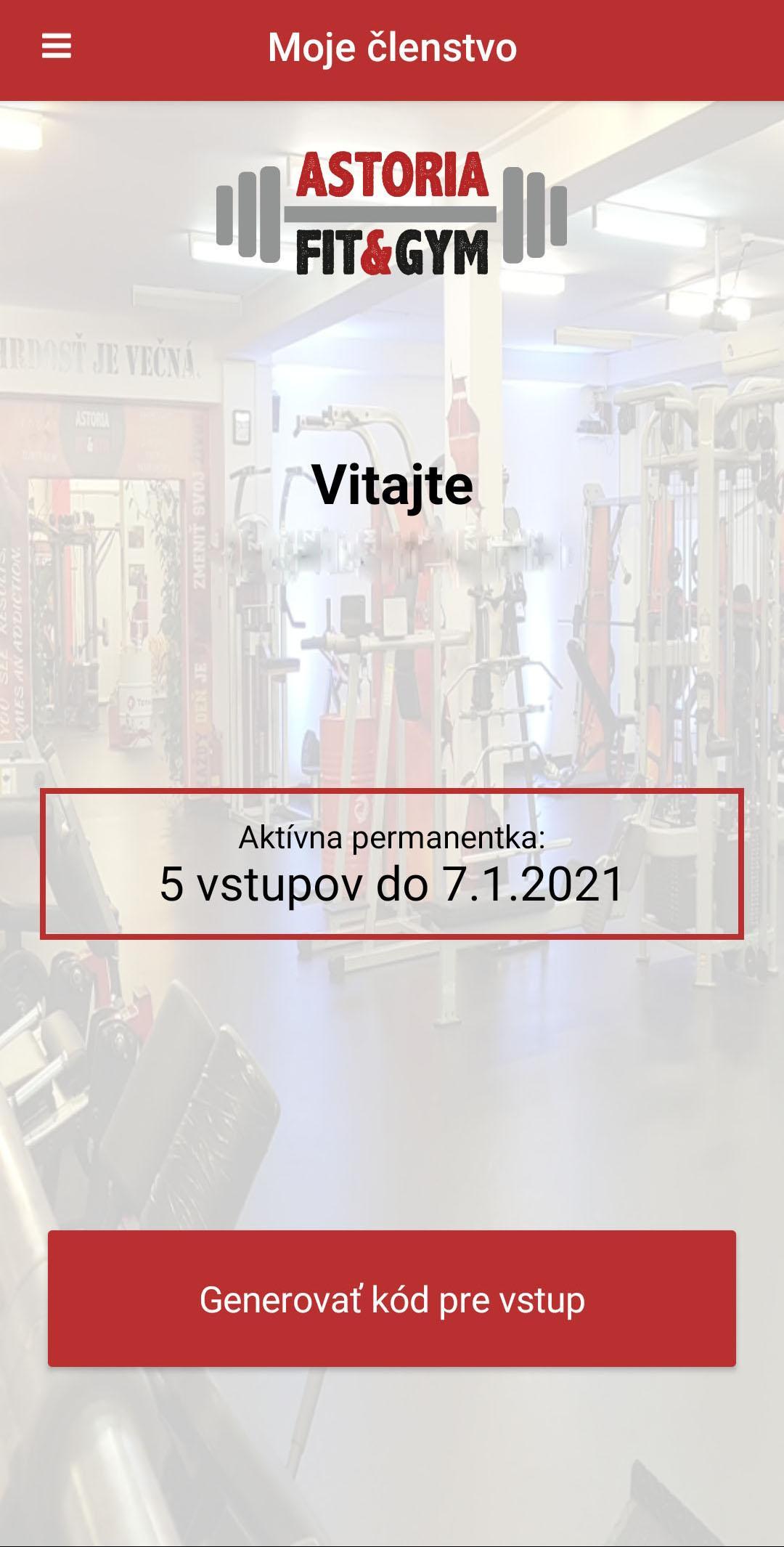 Android İndirme için ASTORIA FIT&GYM - fitness centrum Košice APK