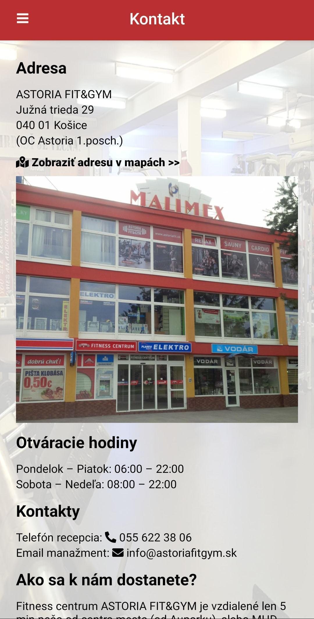 Android İndirme için ASTORIA FIT&GYM - fitness centrum Košice APK