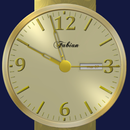 Belle horloge analogique dorée APK