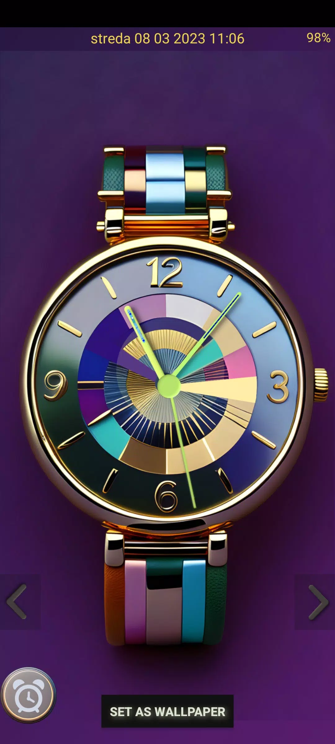 Nice Gold Analog Clock APK for Android Download