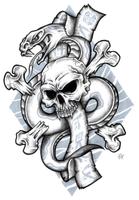 Skulls Tattoo Design Wallpaper تصوير الشاشة 1