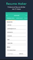 Resume Builder - CV Maker captura de pantalla 2