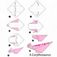 Dinosaures en papier origami capture d'écran 2