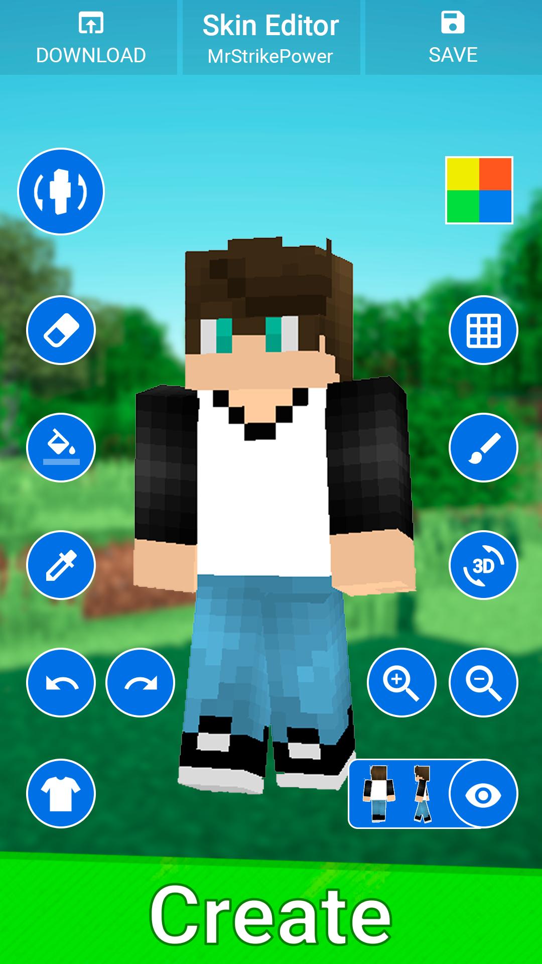 Android 用の Skin Editor for Minecraft PE - Custom Skin Creator APK をダウンロード