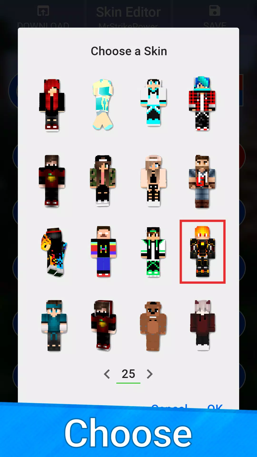 Skin Editor Minecraft PE - Custom Skin Creator APK For Android for Minecraft