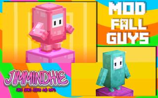 Mod Fall Guys For Minecraft PE Affiche