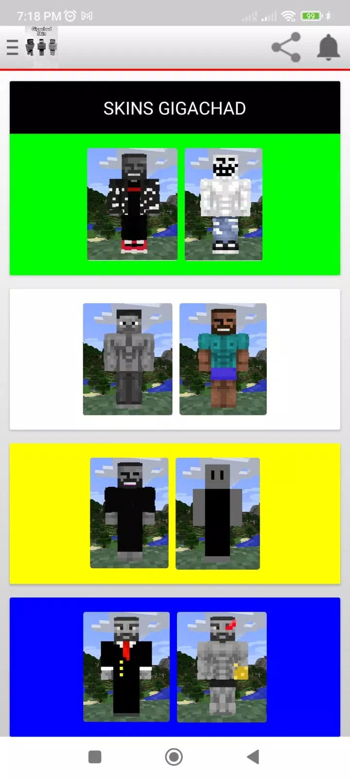 GigaChad Minecraft Skins