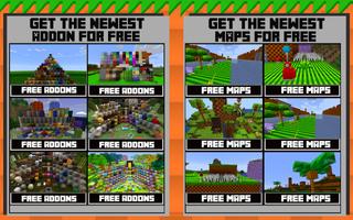 برنامه‌نما Sonic For Minecraft Free Skins Addon and New Map! عکس از صفحه