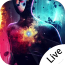 Galaxy live wallpaper slender cool man in universe APK