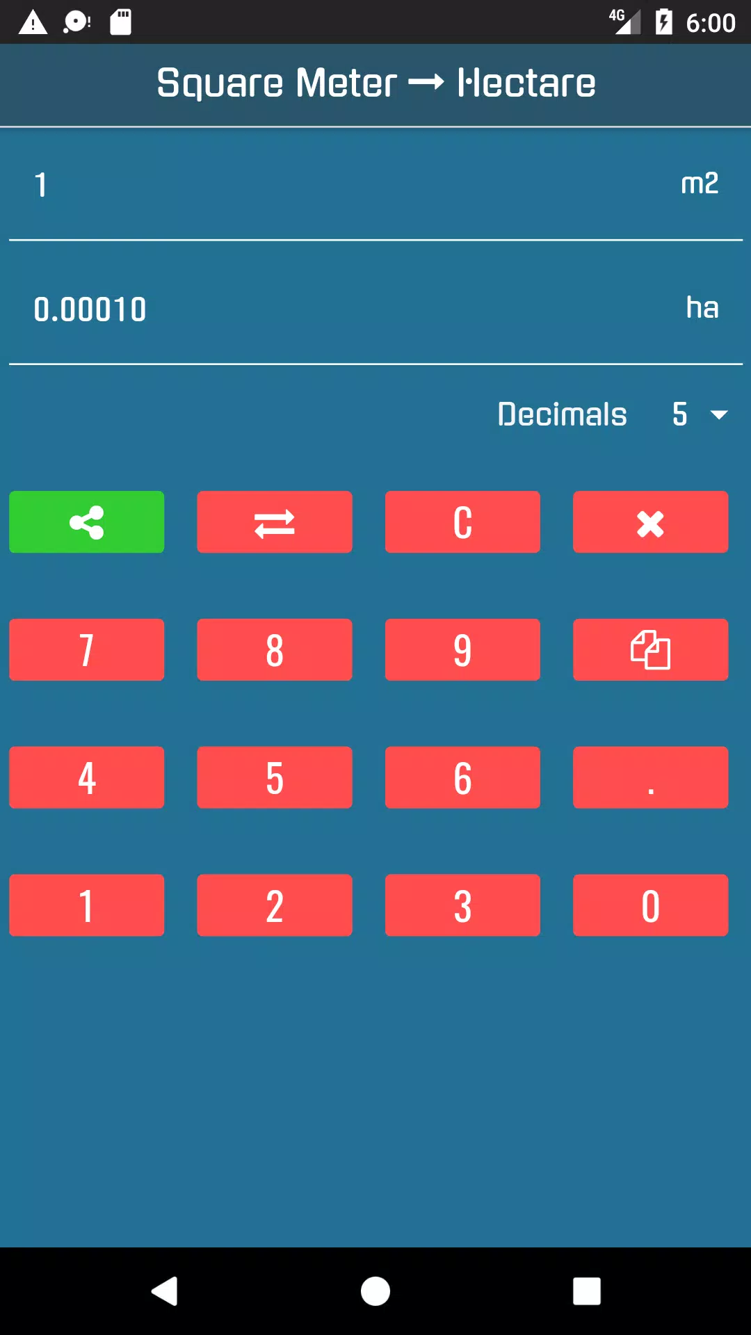 Square Meter to Hectare Converter APK for Android Download