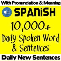 Learn Spanish Daily Sentences & Conversation Cartaz